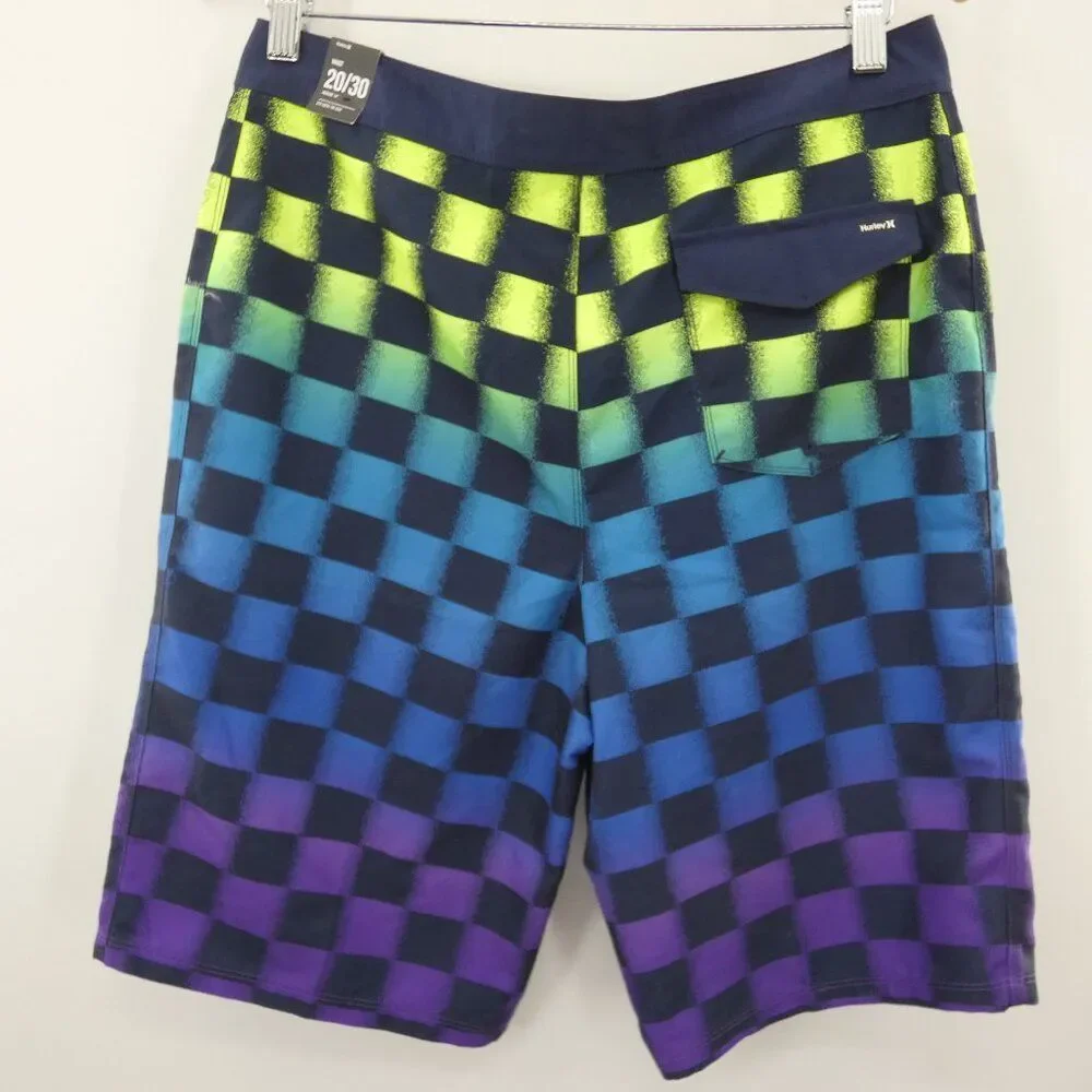 NWT Hurley Obsidian Check Board Shorts Size 20/30